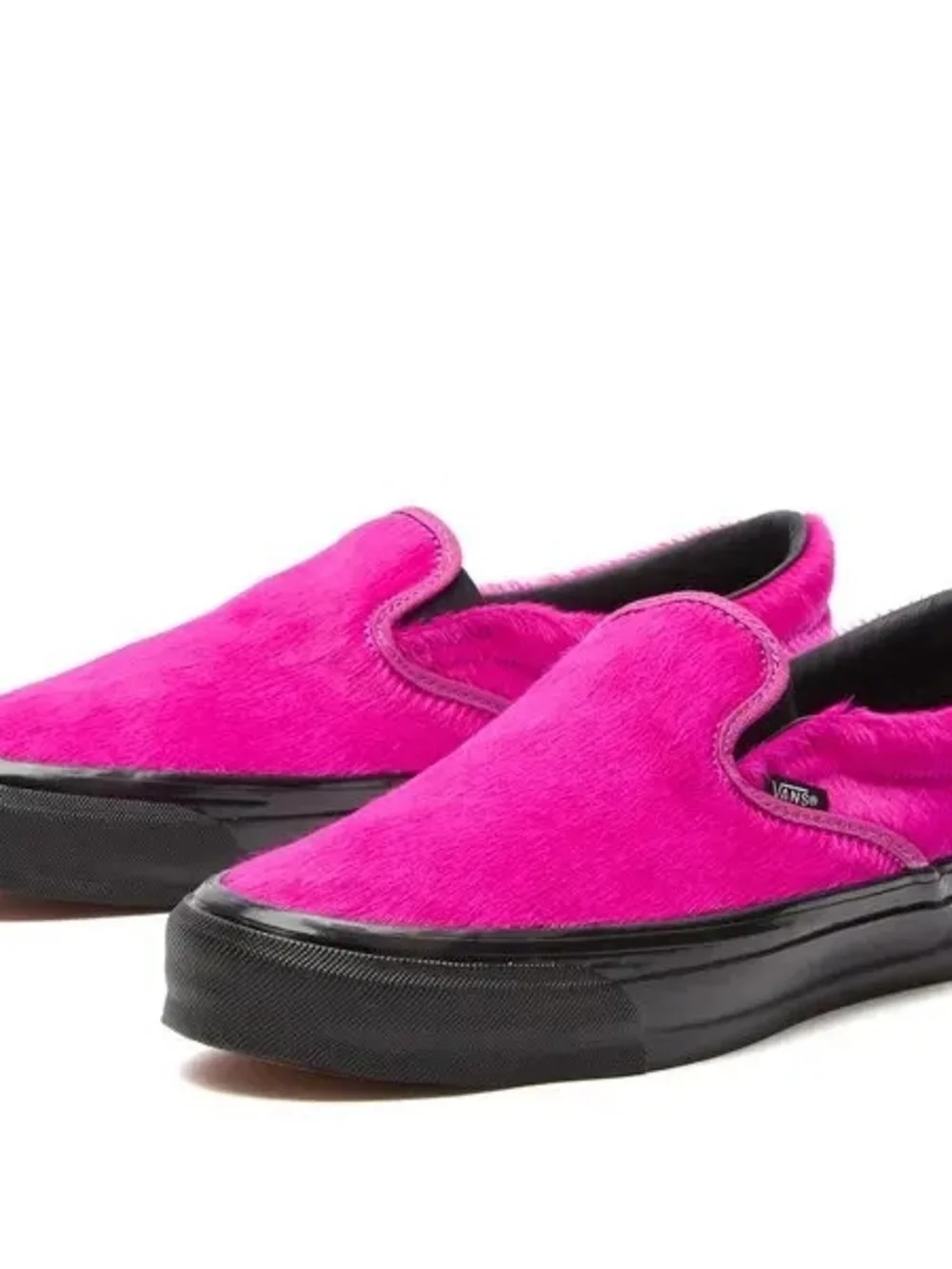 Vans Slip-On Fuchsia Pink Faux Fur Sneakers - Picture 1 of 4